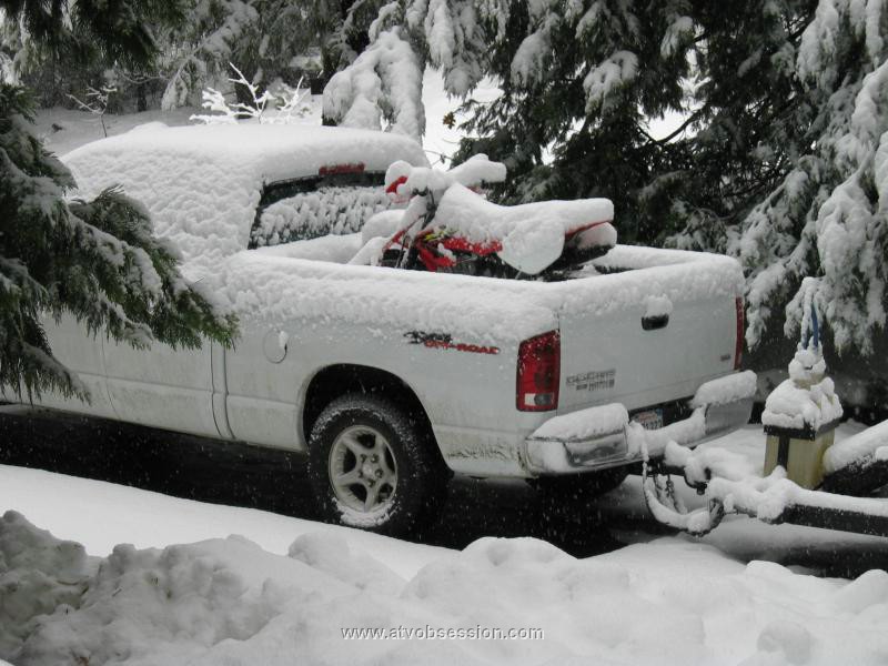 27. The Hemi and Miren's Honda XR100 covered snow..jpg