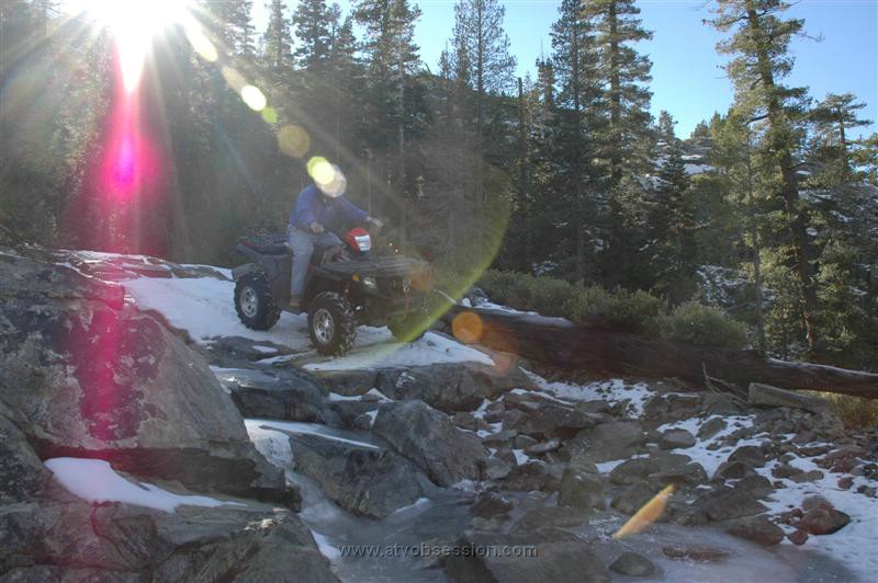 053. Dusty heads down the icy rocks..jpg