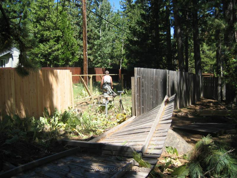 06. The old fence was trashed...and not on the property line.  Ooops..jpg