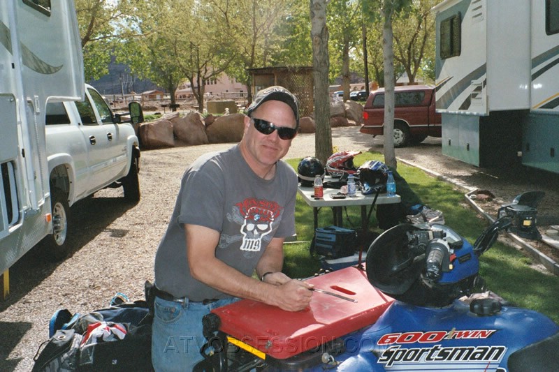 033. Jack ties down his gas pack..jpg